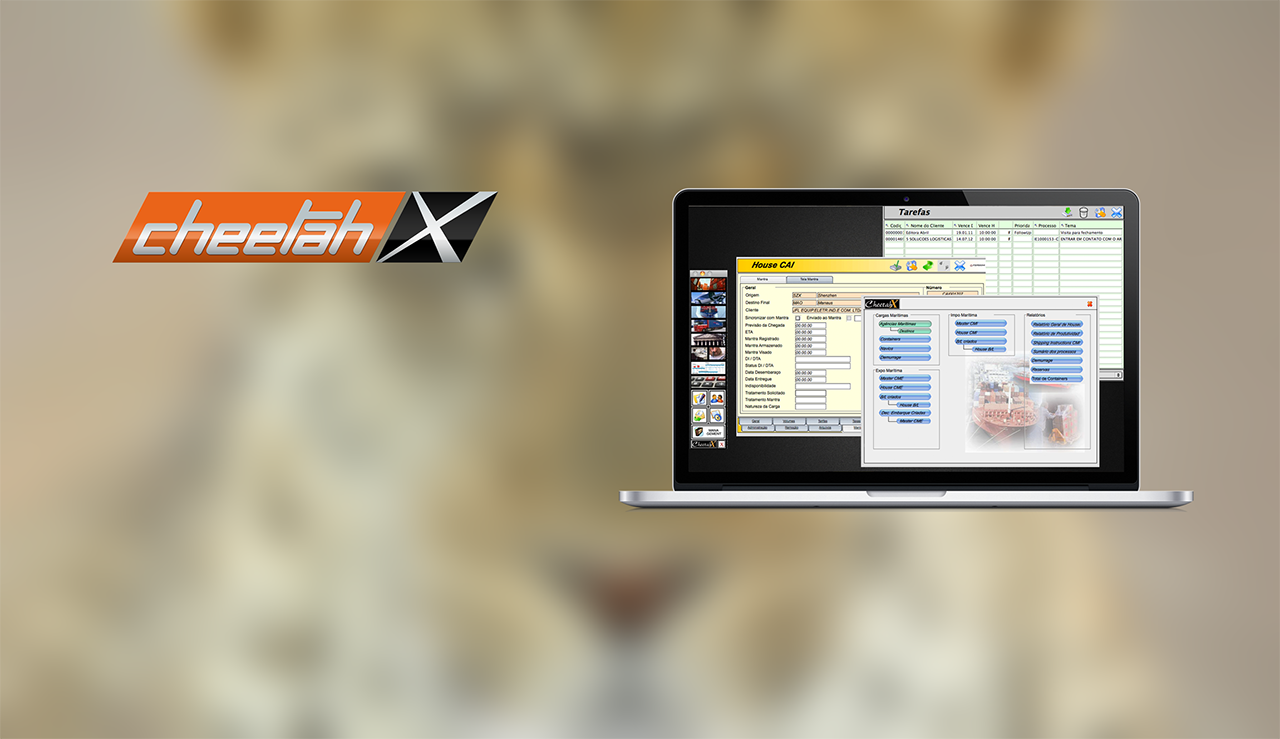O Cheetah X é o melhor software de gestão de<br> processos para freight forwarders do mercado,<br> e o mais eficaz em otimização de tempo. 